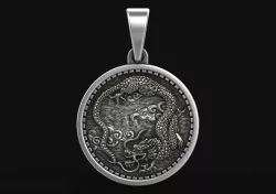 Japanese Dragon Pendant 3D print model