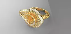 Jewelry Jali Pattern Diamond Ring 3D print model