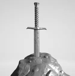 King Arthur sword  3D print model 3D print model