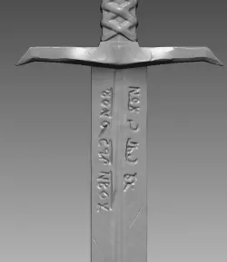King Arthurs Sword 3D Print Model 3D print model