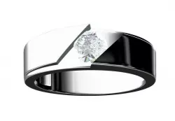ladies ring soliter 3D print model