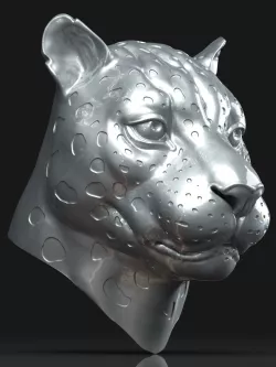 Leopard Head 3D print model