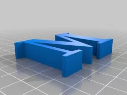 Letter M keychain