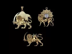 lion and sun -shir va khorshid 3D print model
