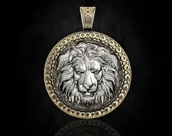 Lion head pendant 3D print model