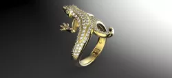 Lizard Ring 3D print model