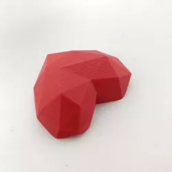 Low-poly heart for chocolate mold 3D print model