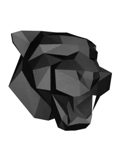 low poly Panther head 3D print model