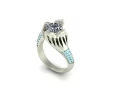 mermaid ring 3D print model