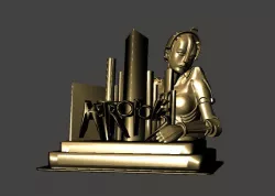 METROPOLIS movie style PAPERWEIGHT 3D print model