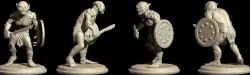 Miniature Goblin with shield 25 mm 3D print model