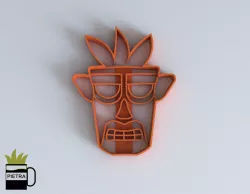 MOLDE CORTANTE PARA GALLETAS FONDANT  AKU AKU CRASH BANDICOOT 3D print model