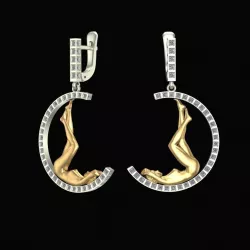 Moon Dreams Earrings 3D print model
