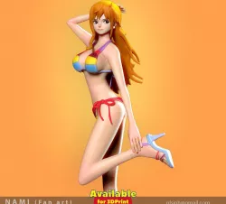 Nami - One Piece Fan art 3D print model