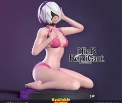 Nier 2B - listen to breath of life 3D print model