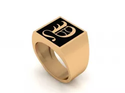 Old English Letter Ring Y 3D print model
