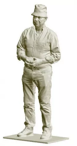 Old man standing 3D print model