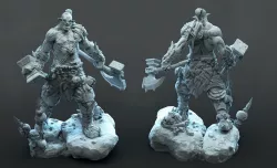 ORC BERSERKER MINIATURE 3D print model