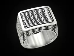 Patterned ring 3D print model