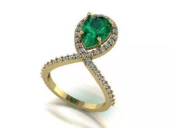 pear ring 3D print model