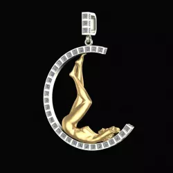Pendant moon dreams 3D print model