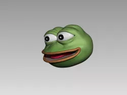 pepe the frog keychain 3D print model