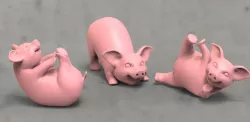 pig yoga 3D print model