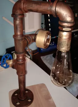 Printable steampunk lamp model with the touch sensor  3D print model