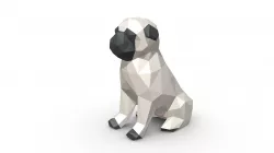 Pug Figure 3D print model