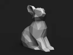 Rabbit Low Poly  3D print model