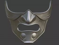 Raiden Samurai mask from Mortal Kombat and Injustice 2 3D print model