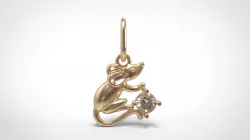 Rat mouse pendant 3D print model