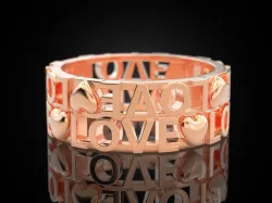 Ring  Love for Earrings Love 3D print model