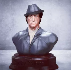 Rocky Balboa Bust - Sylvester Stallone 3D STL-OBJ NEW  VERSION 7 3D print model