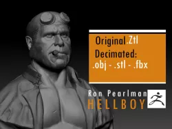 Ron Pearlman - Hellboy - Guillermo Del Toro s Hellboy 3D print model