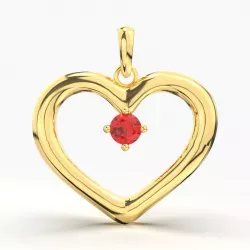 RUBY HEART PENDANT 3D print model