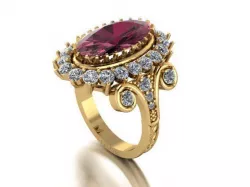  ruby ring 3D print model