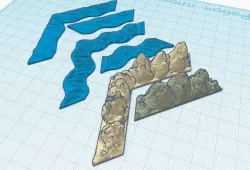 Runewars epic game Rock and Rivers set 3D print model