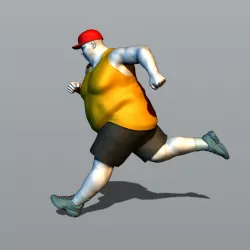 Running fat man 3D print model