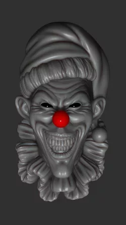 Scary clown 3D print model
