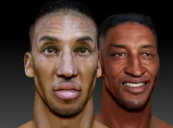 Scottie Pippen NBA 2 busts 3D print model