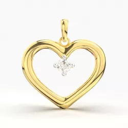 SINGLE DIAMOND HEART PENDANT 3D print model