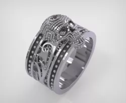 Skull ring  3D print model