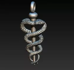 Snake pendant 3D print model