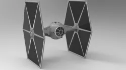 Star Wars Tie Fighter with Interior 3D model 3D print model