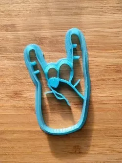 Stl file Horns that rocks cookie cutter 3D print model