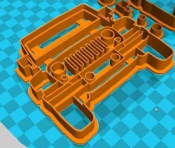 Stl file Jeep car cookie cutter for printing 3D print model