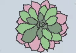 Stl file succulent cookie cutter for printing on 3D printer 3D print model