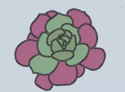Stl file succulent cookie cutter for printing on 3D printer 3D print model