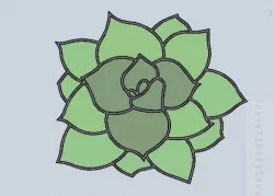 Stl file succulent  cookie cutter for printing on 3D printer 3D print model